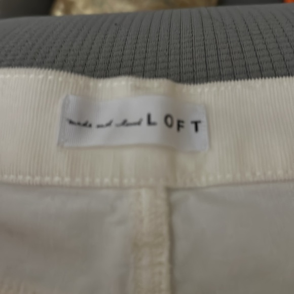 Loft light corduroy soft ivory pants. Size 12P. - Picture 4 of 7